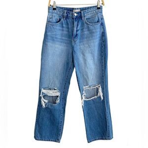 altar'd state Vervet High Rise Distressed Baggy Straight Jeans Size 27